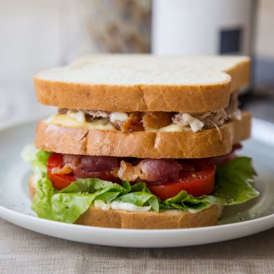 Duck Breast Club Sandwich - Recipe photo by FakeFoodFree