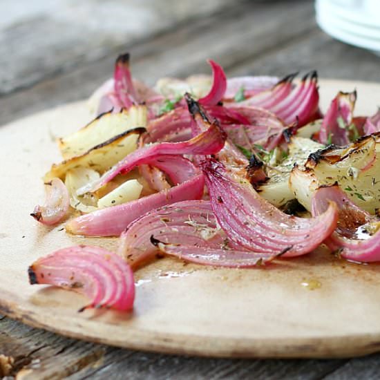 Herb Roasted Onions - Recipe photo by gooddinnermom