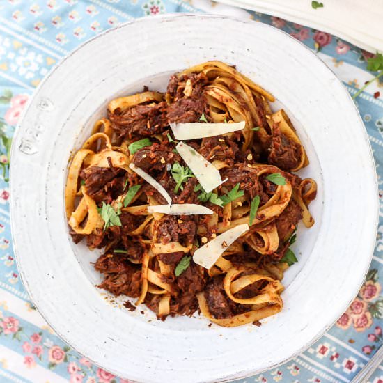Braised Beef Shank Pasta - Recipe photo by Honest and Tasty