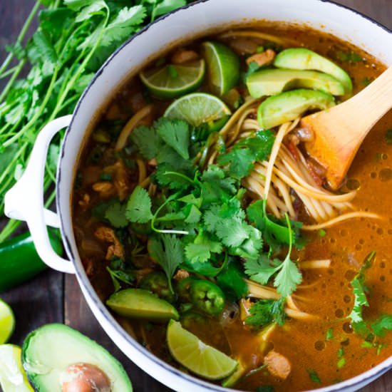 Mexican Noodle Soup - Recipe photo by Feasting at Home