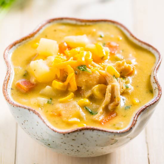 Loaded Cheesy Chicken PotatoChowder - Recipe photo by Averie