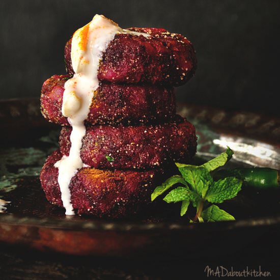 Beetroot Pattice - Recipe photo by Madhuri Aggarwal