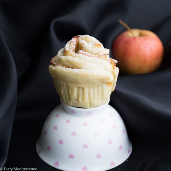 Apple Roses in EVOO Dough - Recipe photo by Tasty Mediterraneo