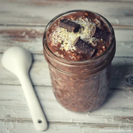 Carob+Honey Overnight Oats - Recipe photo by houseofhealthy