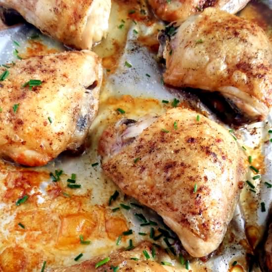 Baked Chicken Thighs - Recipe photo by adinutza