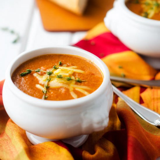 Tomato Cheddar Quinoa Soup - Recipe photo by wendypolisi