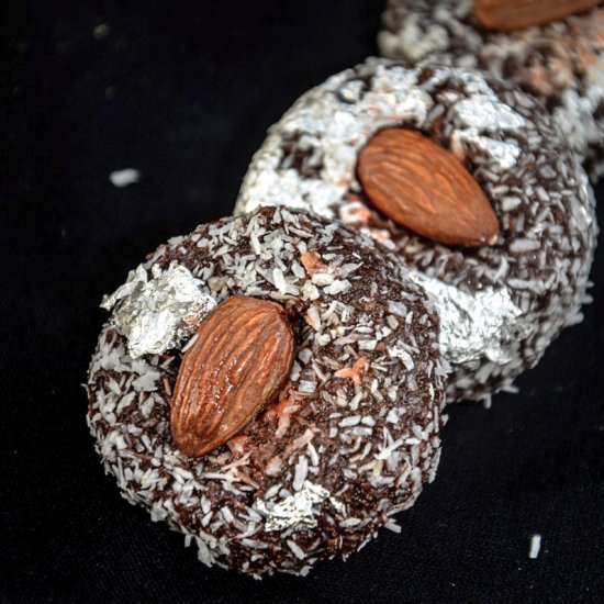 Chocolate Coconut Delights - Recipe photo by Anu@MyGingerGarlicKitchen