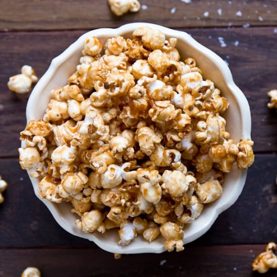 Bourbon & Salted Caramel Popcorn - Recipe photo by thebrewerandthebaker