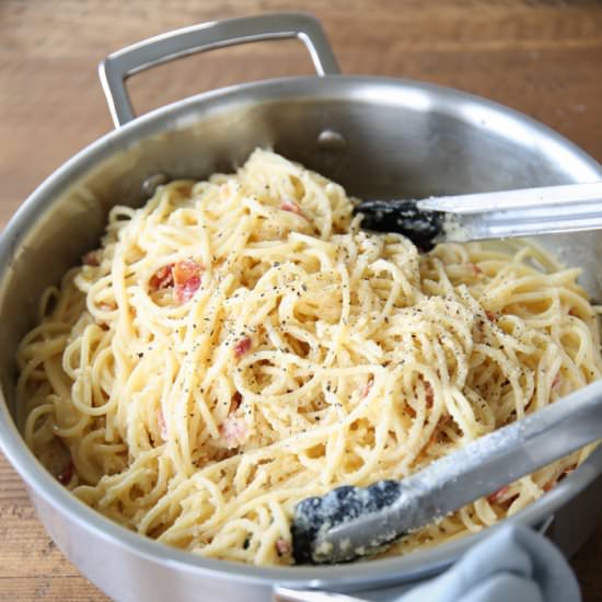 Pasta Carbonara - Recipe photo by CoordinatelyYours