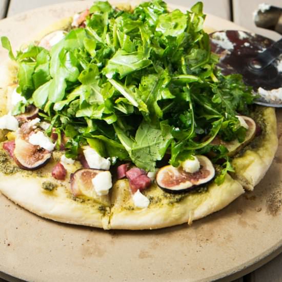 Fresh Fig & Soppressata Pizza - Recipe photo by beyondmeresustenance