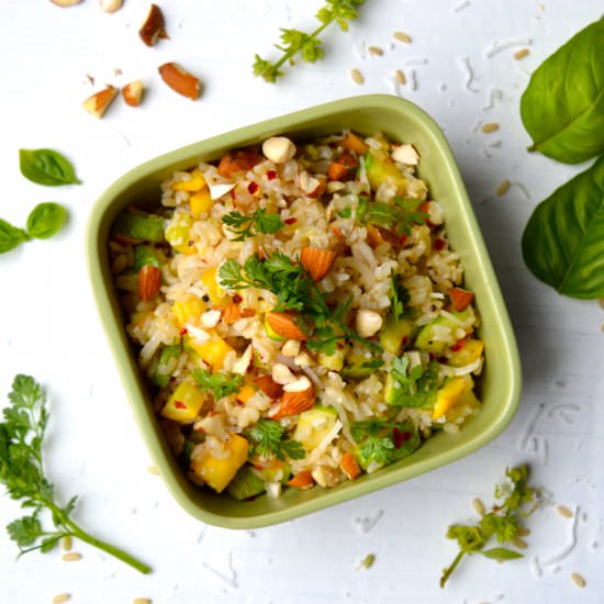 Coconut Zucchini Fried Rice - Recipe photo by GreenLivingSoul