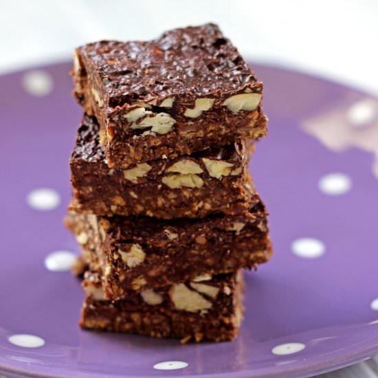 Choc-Coconut Almond No Bake Slice - Recipe photo by thekiwicountrygirl