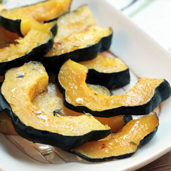 Maple Glazed Acorn Squash - Recipe photo by capefearnutrition