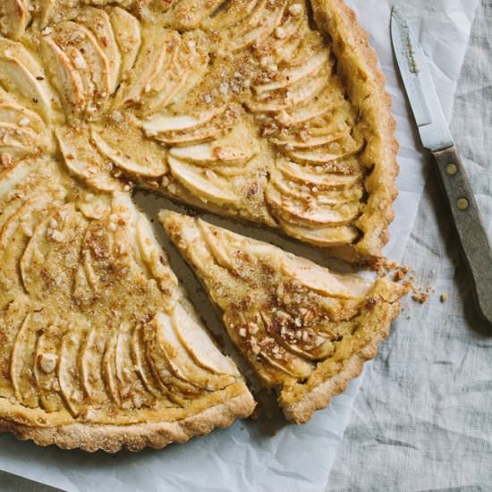 Apple Calvados Custard Tart - Recipe photo by gatheranddine