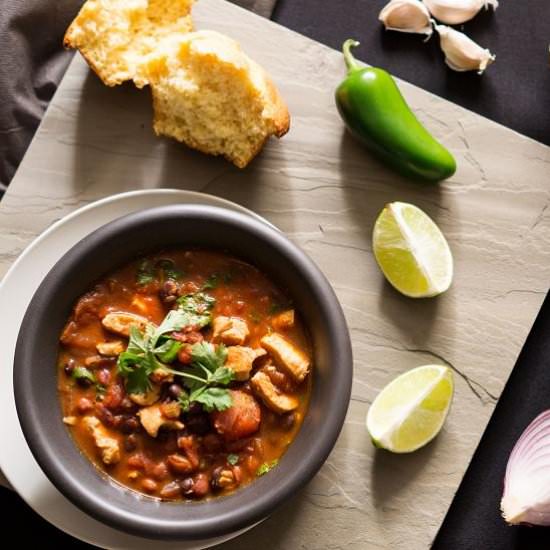 Red & Green Chicken Chili - Recipe photo by boastfulfood