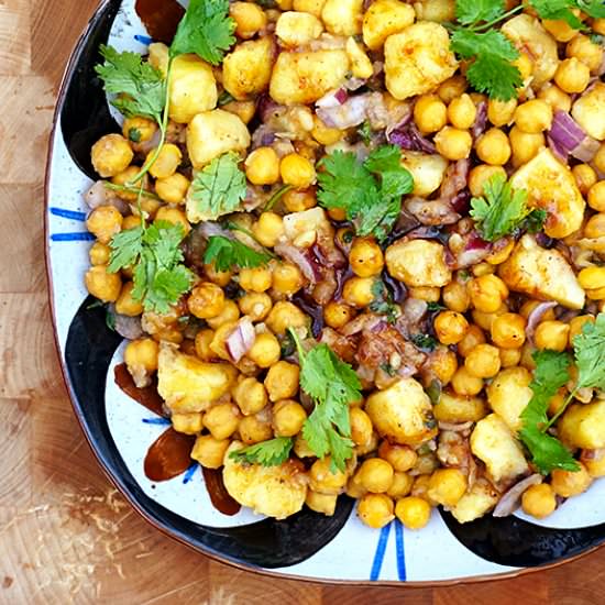 Chickpea-Potato Chaat - Recipe photo by My Annoying Opinions
