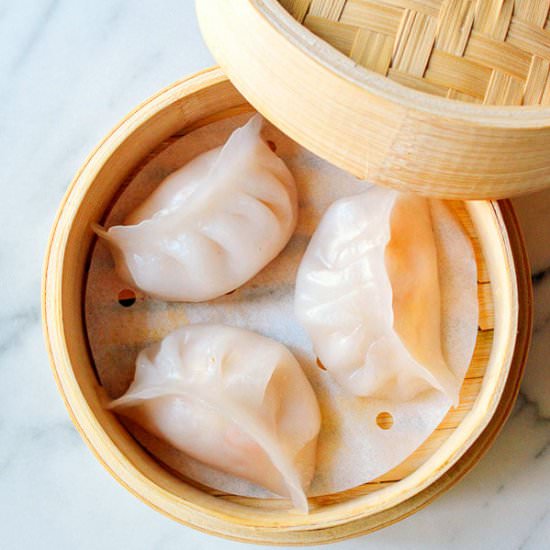 Shrimp Har Gow - Recipe photo by thewoksoflife