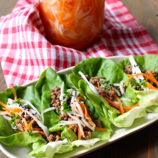 Miso Lettuce Wraps - Recipe photo by frugalnutrition