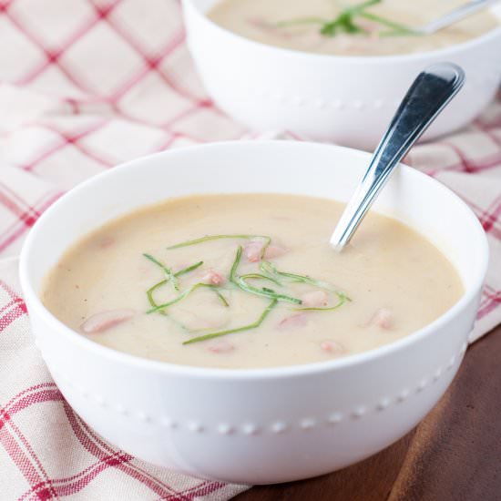 Potato, Leek and Chouriço Soup - Recipe photo by photosandfood