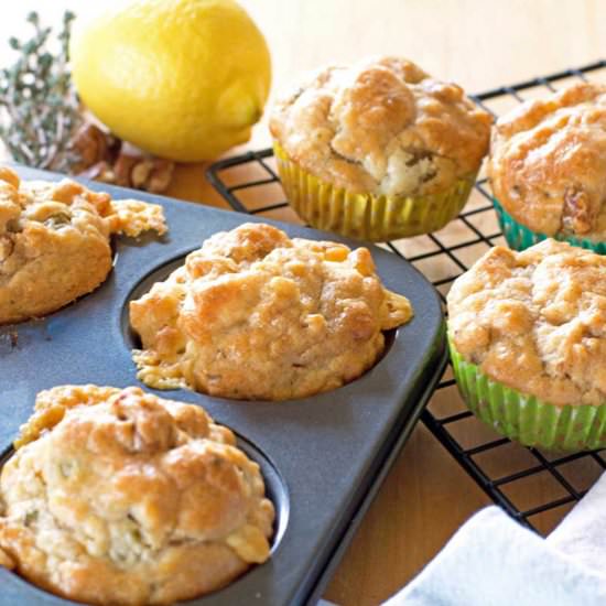 Lemon, olive and walnut muffins - Recipe photo by hollycooks