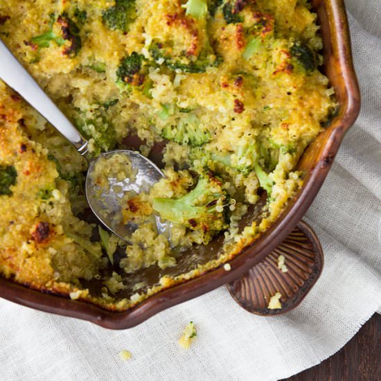 Cheesy Broccoli & Quinoa Casserole - Recipe photo by thebrewerandthebaker