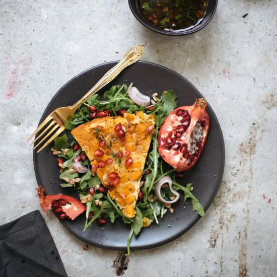 Butternut Squash Farinata - Recipe photo by VegetarianVentures