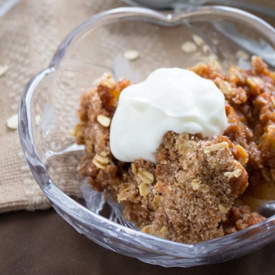 Caramel Apple Crisp - Recipe photo by cinnamonscribe
