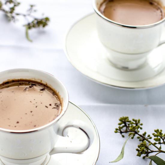 Vegan Spiced Hot Chocolate - Recipe photo by KitchenOfEatin