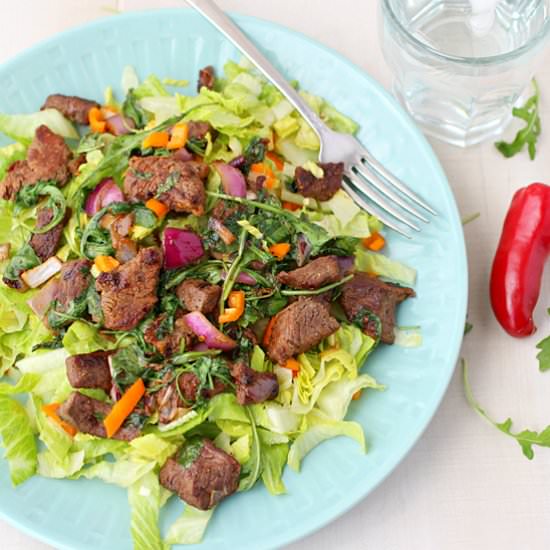 Thai Beef Salad - Recipe photo by Kitchen Simmer