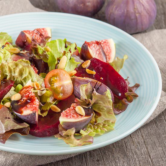 Red Beet with Figs Salad - Recipe photo by ohmydish
