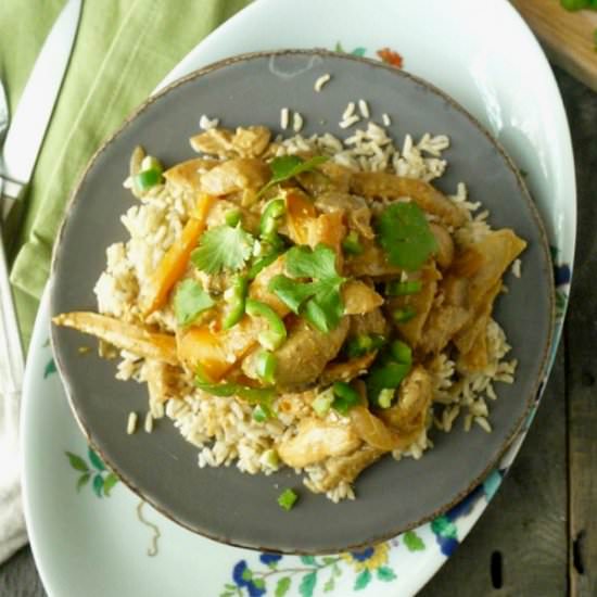 Spicy Almond Butter Chicken Curry - Recipe photo by healthyrecipeecstasy