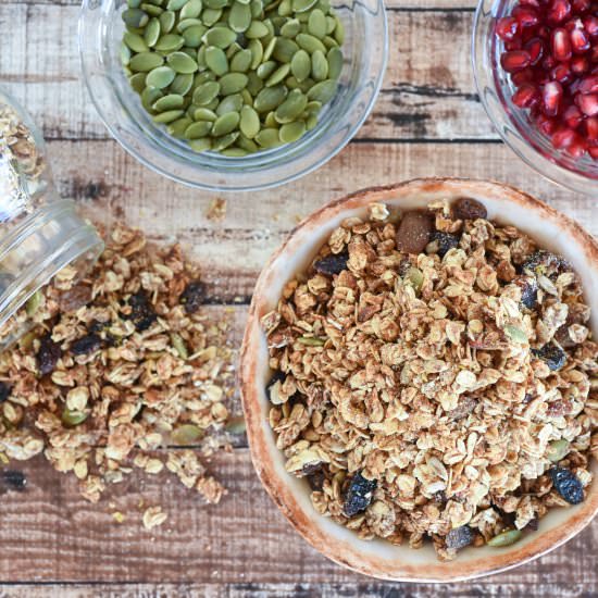Tahini Ginger Granola - Recipe photo by gardenfreshfoodie