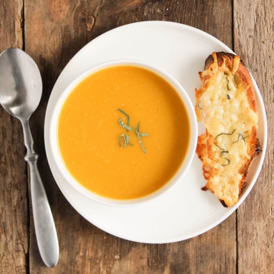 Butternut Squash Soup with Sage - Recipe photo by Valeries Keepers