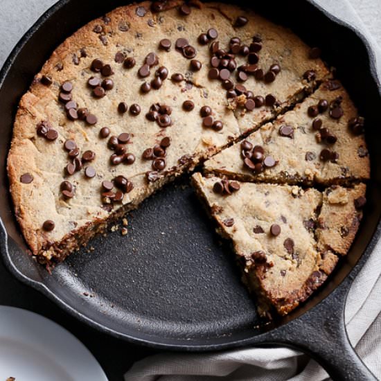 Low Carb Browned Butter Skillet Cookie - Recipe photo by Cafe Delites