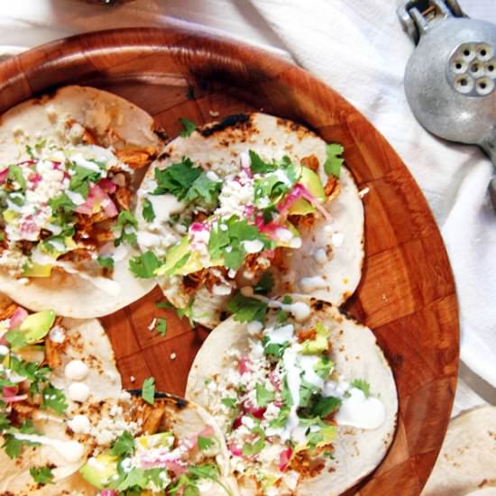 Ancho Achiote Chicken Tacos - Recipe photo by thecharmingdetroiter