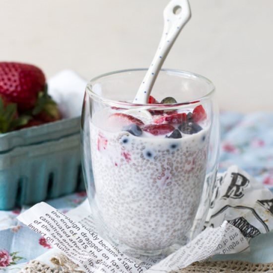 Kaffir Lime & Coconut Chia Pudding - Recipe photo by WholesomeCook