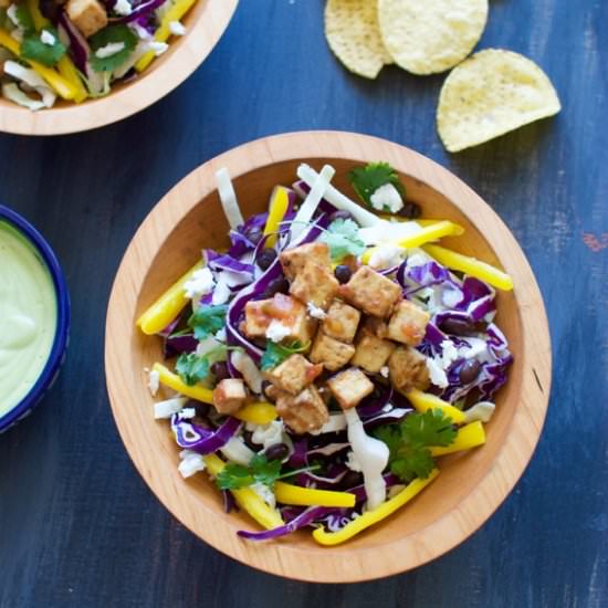 Spicy Winter Slaw with Tofu - Recipe photo by eatingmadeeasy