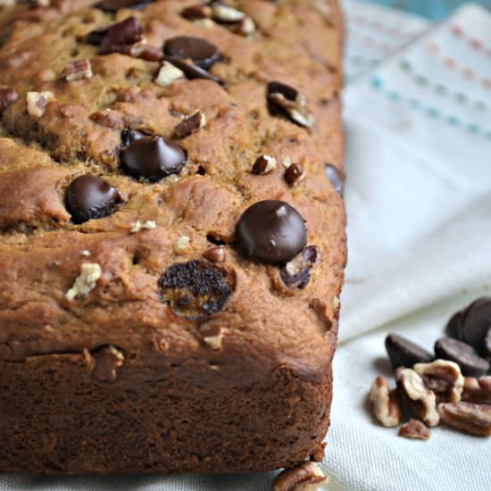 Chocolate Chip Pumpkin Banana Bread - Recipe photo by the_secret_ingredient_is