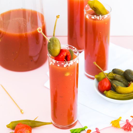 Fresh Spicy Bloody Marys - Recipe photo by sarahhearts