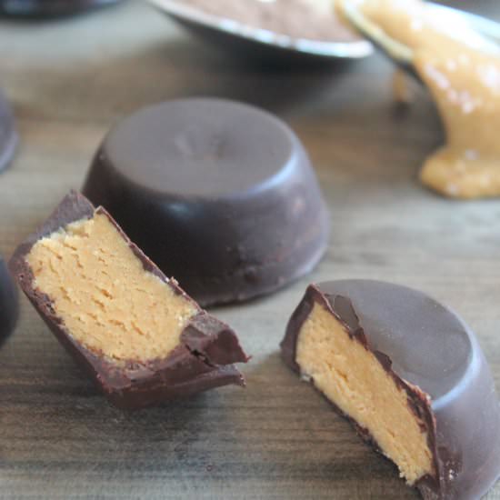 Lightened Up Peanut Butter Cups - Recipe photo by healingwholenutrition