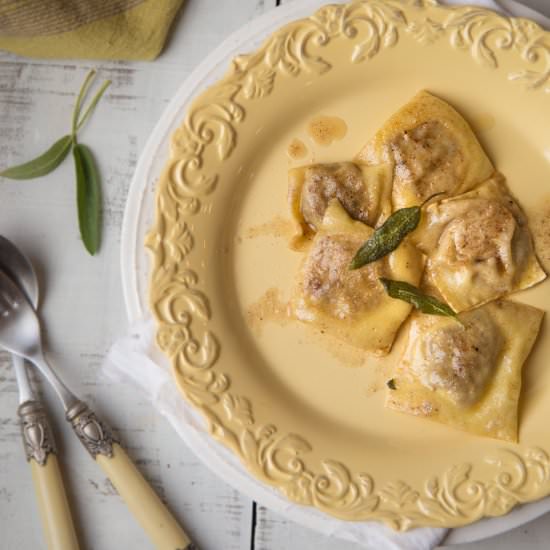 Chestnut and Pear Ravioli - Recipe photo by OurItalianTable