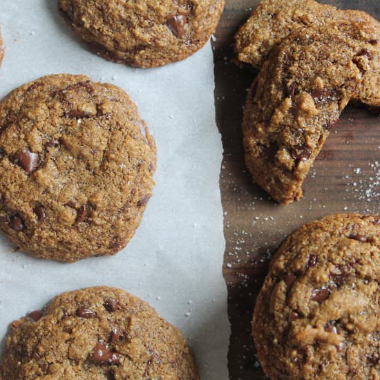 Salted Paleo Chocolate Chip Cookies - Recipe photo by healingwholenutrition