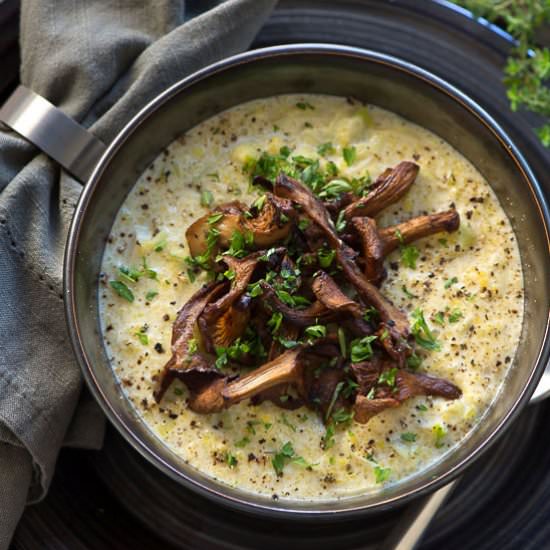 Polenta with Cheesy Cashew Cream - Recipe photo by Rawmazing