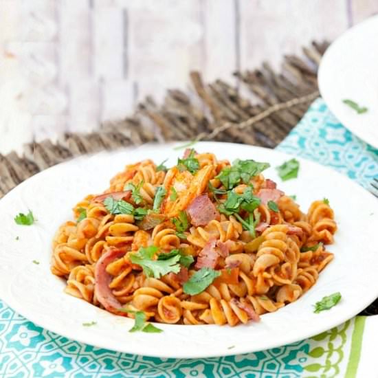 Shrimp & Grits Style Pasta - Recipe photo by Food Done Light