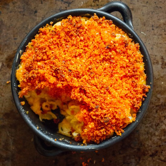 Tangy Kimchi Mac n' Cheese - Recipe photo by hungryscribbler