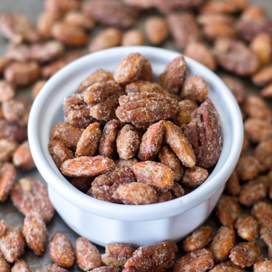Pumpkin Spice Candied Nuts - Recipe photo by a latte food