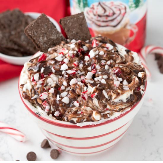 Peppermint Mocha Cheesecake Dip - Recipe photo by crazyforcrust