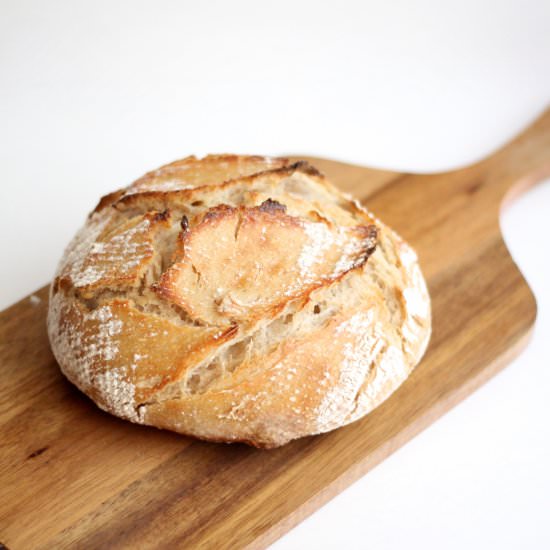 Simple Rustic Sourdough Loaf - Recipe photo by scratch-eats