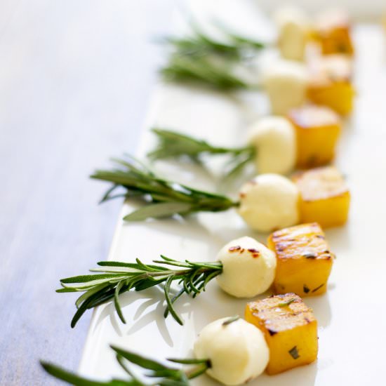 Rosemary Pineapple Mozzarella Bites - Recipe photo by sprinkles and sprouts