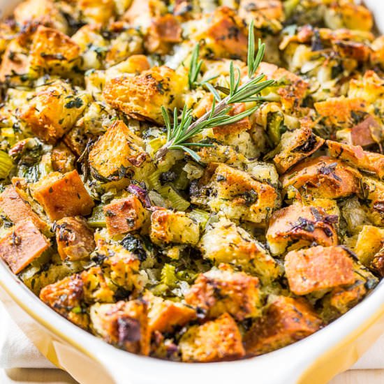 Classic Thanksgiving Stuffing - Recipe photo by Averie